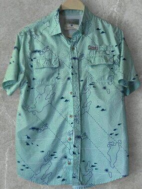 Ocean Coast Boys Large Fishing Shirt - Like New